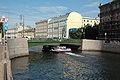 Fonarnyi bridge. St Petersburg, Moika river.