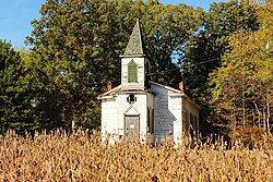 Mt. Herman Presbyterian Church building, before restoration