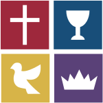 Foursquare Church logo representing the four aspects of the Gospel Foursquare Church logo.svg