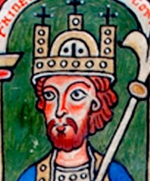 Frederick I, Holy Roman Emperor, as depicted in a 12th-century chronicle