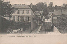 The Cote funicular at the beginning of the 20th century. Funiculaire de la cote.jpg