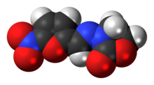 Space-filling model of the furazolidone model
