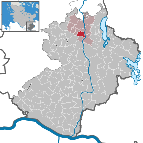 Poziția Göldenitz pe harta districtului Herzogtum Lauenburg