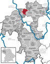 Lage der Gemeinde Güntersleben im Landkreis Würzburg