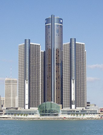 The Detroit Marriott at the Renaissance Center, one of the tallest hotels in the Western Hemisphere