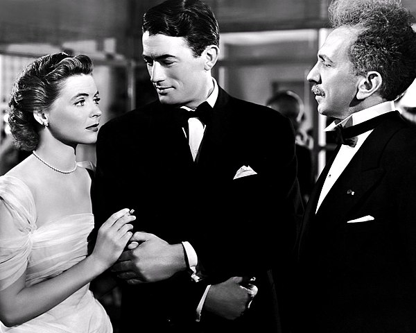 Peck with actors Dorothy McGuire and Sam Jaffe in Gentleman's Agreement (1947)