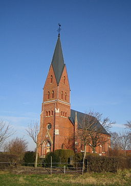 Gessie kyrka i februari 2008.