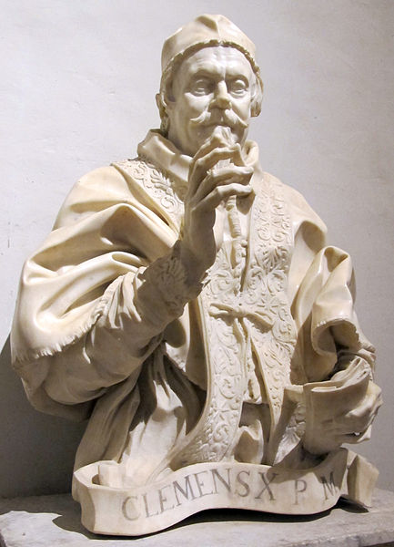 Bust of Pope Clement X by Gian Lorenzo Bernini.