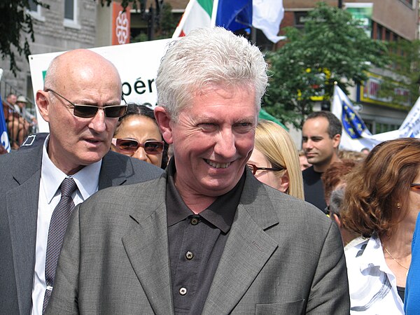 Gilles Duceppe during a 2007 protest.