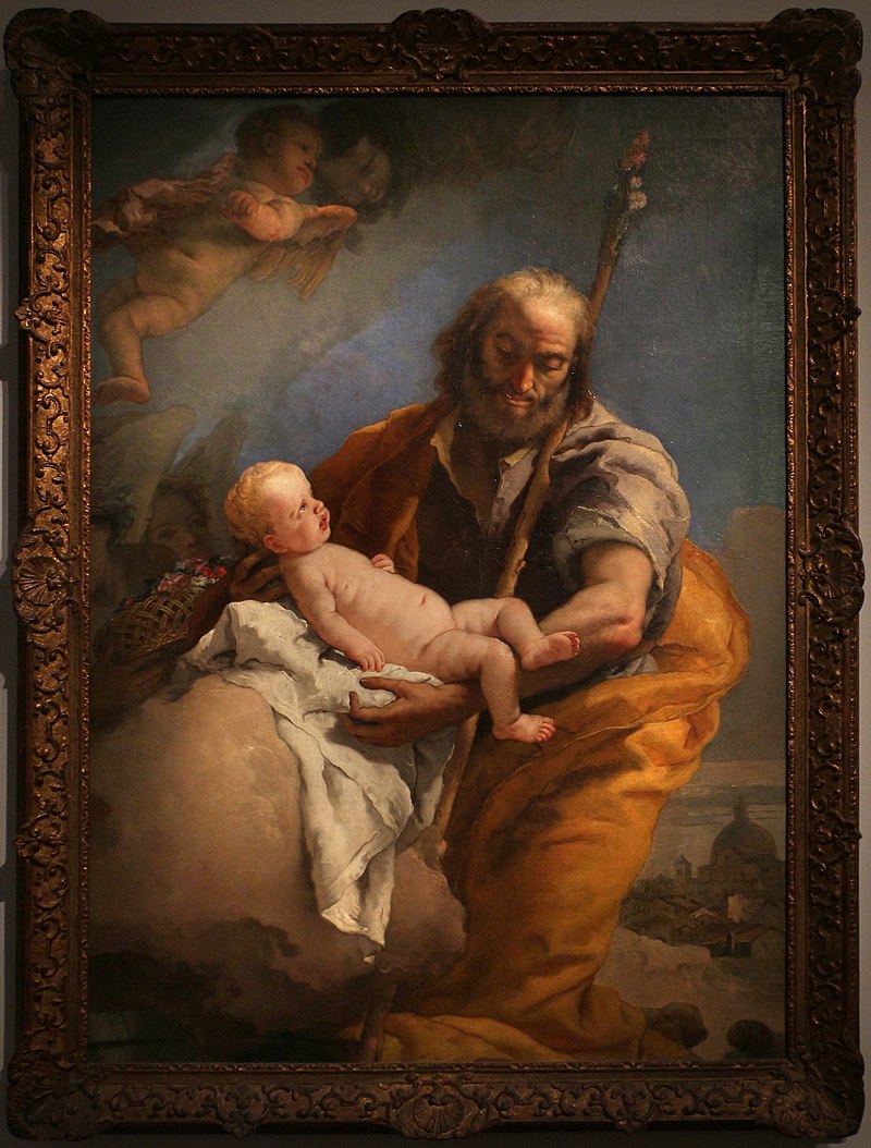 Saint Joseph et l'Enfant Jésus, par Giambattista Tiepolo (1767-1769, Detroit Institute of Arts[65]