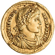 Gold coin depicting man with diadem facing right