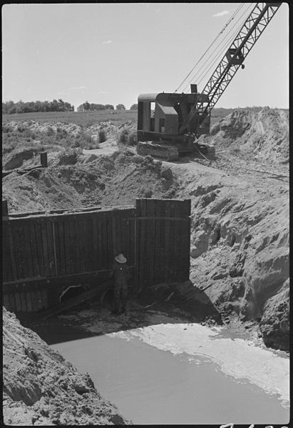 File:Granada Relocation Center, Amache, Colorado. Flood control structure on the Manvell Ditch. - NARA - 537220.jpg