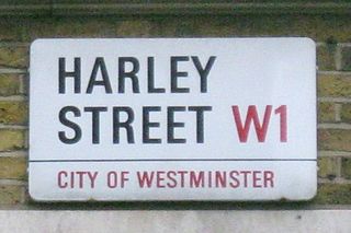 Harley Street Street in Marylebone, London