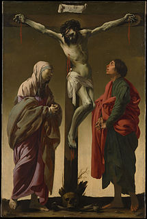 <i>Crucifixion with the Virgin and St John</i> Painting by Hendrick ter Brugghen