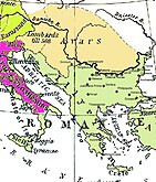 Khaganat avar et Balkans, vers 600