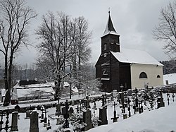 kostel a hřbitov