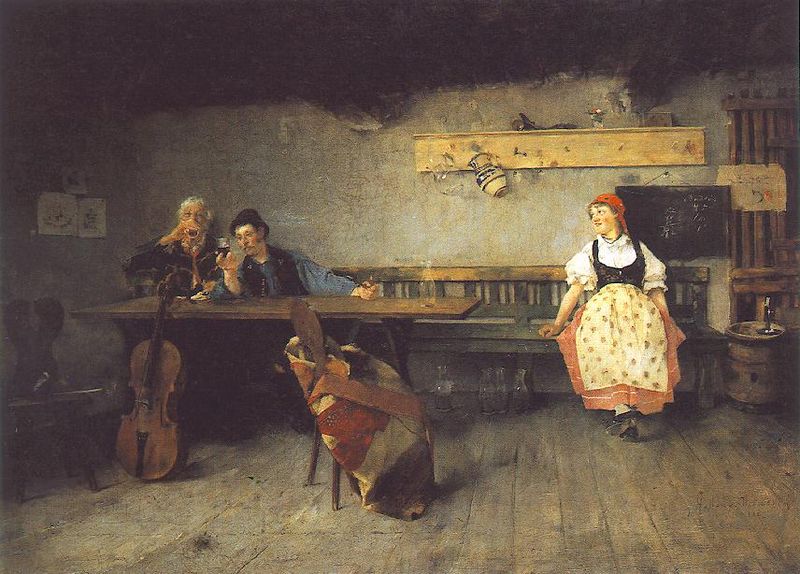 File:Hollósy, Simon - In the Tavern (1887).jpg