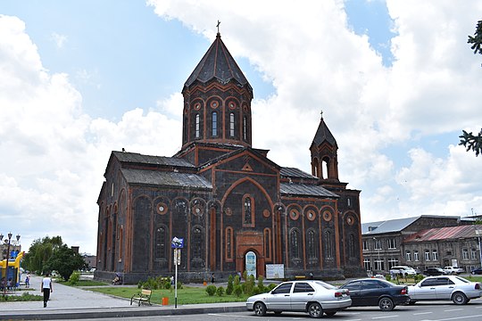 Holy Saviour's Church in Gyumri, built mainly of black tuff