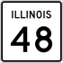 Marqueur de la route 48 de l'Illinois