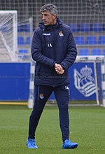 Alguacil training with Real Sociedad in 2018 Imanol Alguacil 2018.jpg