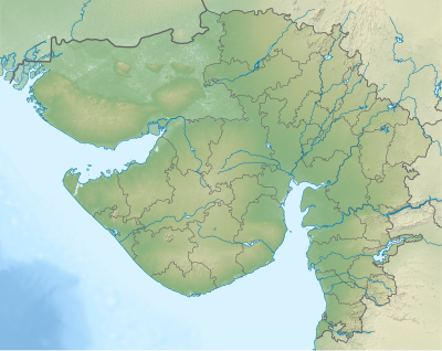 India Gujarat relief map.svg