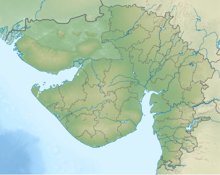 Гандхар/Вемар – Дханор. Карта розташування: Гуджарат