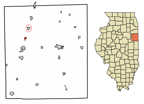 File:Iroquois County Illinois Incorporated and Unincorporated areas Danforth Highlighted.svg