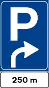 Italian traffic signs - preavviso di parcheggio.svg
