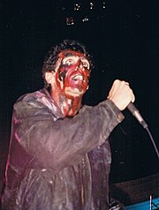 Coleman performing with Killing Joke in 1991