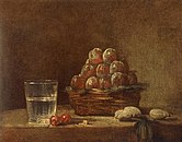Le Panier de prunes ジャン・シメオン・シャルダン, キャンバスに油彩, 1759