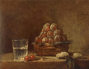 Jean-Baptiste Chardin, Le Panier de prunes, vers 1759, huile sur toile.