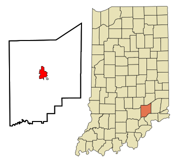 File:Jennings County Indiana Incorporated and Unincorporated areas North Vernon Highlighted.svg