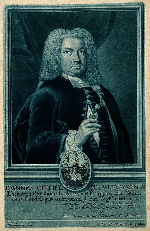 Johann Wilhelm Weinmann. Mezzotint by J. J. Haid after Hirsc Wellcome V0006195