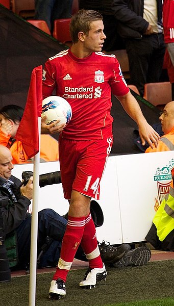 Henderson playing for Liverpool in 2011