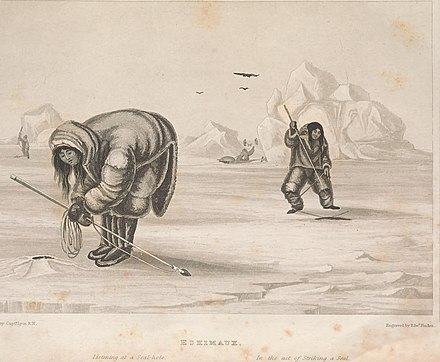 Inuit seal hunters, c. 1821