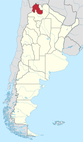 Kart over Jujuy