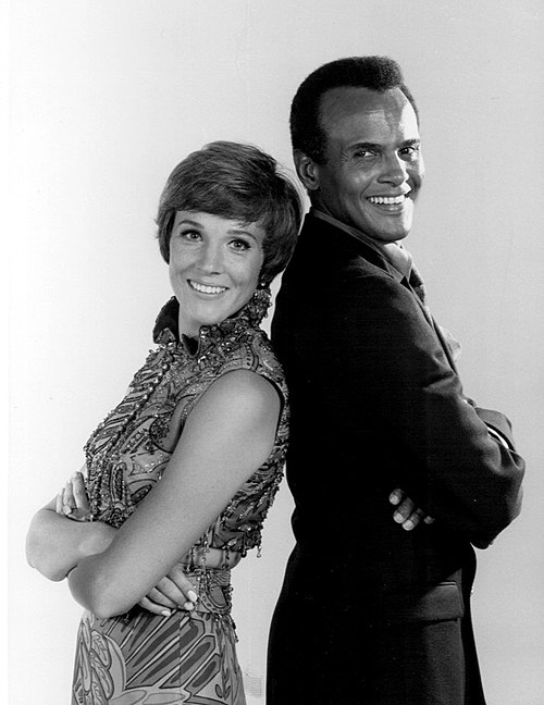 With Julie Andrews on the NBC special An Evening with Julie Andrews and Harry Belafonte (1969)