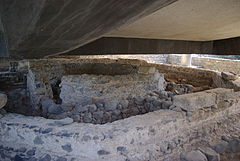 Ruines de la casa de Pere a Cafarnaüm, sota l'actual església ortodoxa de Sant Pere