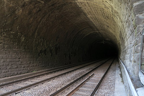 The Lötschberg Tunnel from the north portal