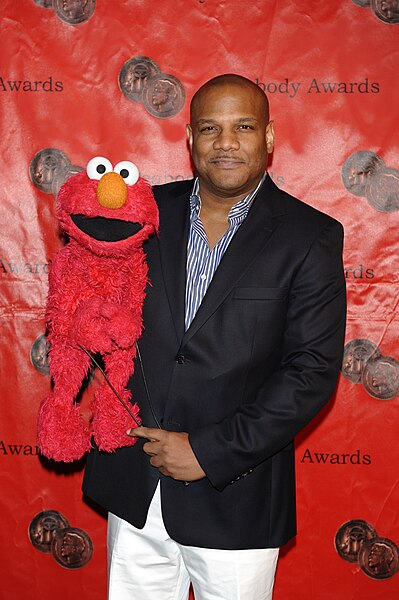 Elmo and Kevin Clash at 69th Annual Peabody Awards, May 2010