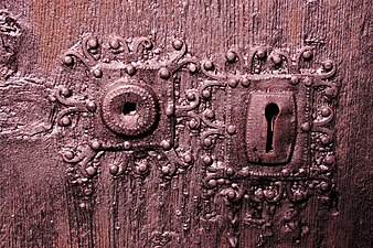 Keyholes at Garmo stave church, Norway