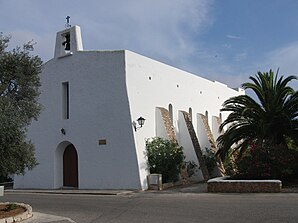 Church of Our Lady on Mount Carmel in Es Cubells on Plaça Pere Francesc Palau i Quer