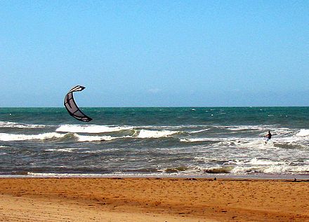 Kitesurfing on Praia do Futuro