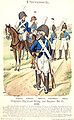 Ekkor már közepes lovasságként harcoló porosz dragonyosok 1806-ban