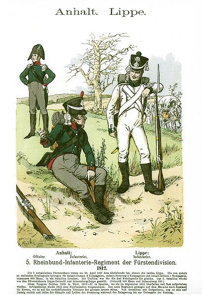 Lippe Guard (right), in the Prince's division