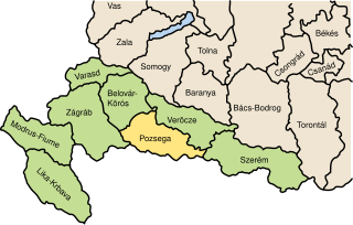 Pozsega vármegye térképe