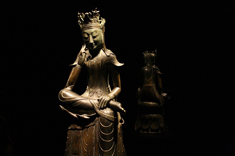File:Korea-Gilt-bronze pensive Maitreya-National Treasure No. 78-01.jpg