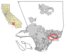 LA County Incorporated Areas Industry hervorgehoben.svg