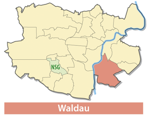Location of Waldau in Kassel