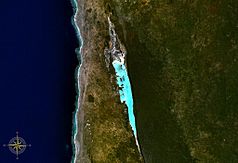 Imagem de satélite do Lago Tsimanampetsotsa